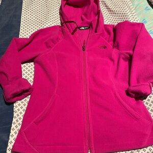 The north face woman small size jacket hoodie only one time used